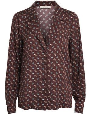Doen Silk-Blend Paisley Dorsia Shirt - Brown