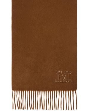 Max Mara Cashmere Monogram Scarf - Brown