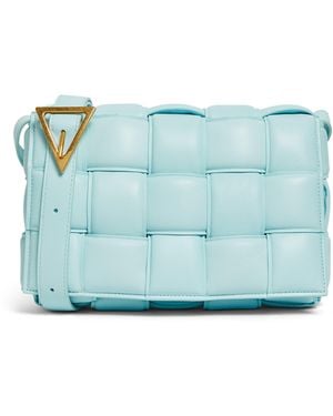 Bottega Veneta Leather Cassette Cross-Body Bag - Blue