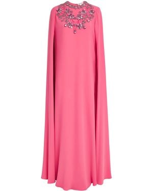 Zuhair Murad Cady Embellished Cape Gown - Pink