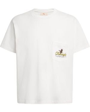 CHERRY LA Cotton Graphic Pocket T-Shirt - White