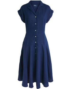 Polo Ralph Lauren Linen Shirt Dress - Blue