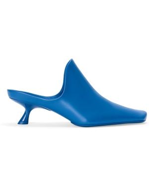 Loewe Lambskin Emily Heeled Mules 45 - Blue