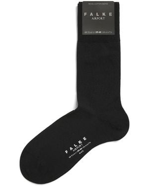 FALKE Virgin Wool-Blend Airport Socks - Black