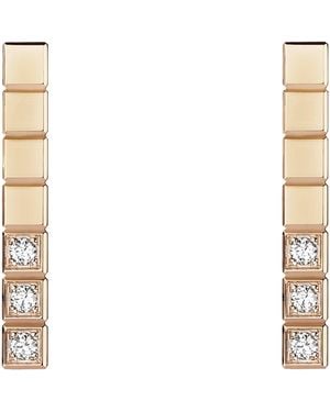 Chopard And Diamond Ice Cube Earrings - White