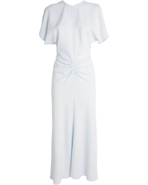 Victoria Beckham Satin Bela Midi Dress - White