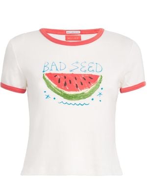 Mother Cotton The Itty Bitty Ringer T-Shirt - White