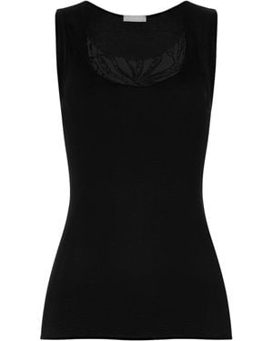 Hanro Cotton Rosaria Tank Top - Black