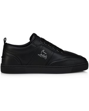 Christian Louboutin Retero Leather Low-Top Sneakers - Black