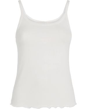 Skims Stretch-Cotton Pointelle Camisole Top - White