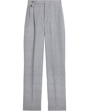 dunhill Prince Of Wales Check Tailored Pants - Gray