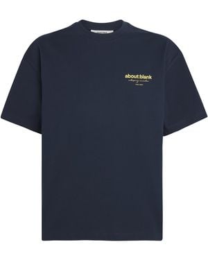 About Blank Cotton Logo T-Shirt - Blue
