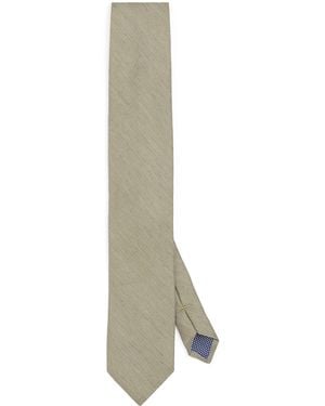 Eton Silk-Linen-Cotton Tie - Green