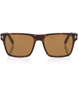Tom Ford Tortoiseshell Calder Square Sunglasses - Brown