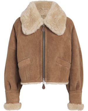 SHOREDITCH SKI CLUB Shearling Opal Jacket - Brown