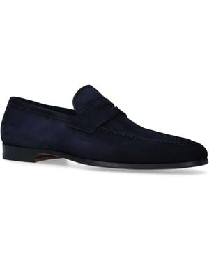 Magnanni Suede Delos Dress Loafers - Blue