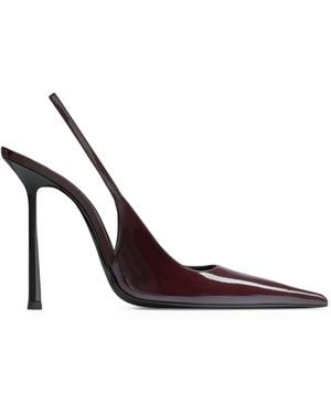 逸品【Saint Laurent】『Chloe 90』 leather loafer pumps Chloe 90 leather loafer pumps in black - Saint Laurent