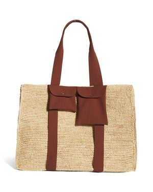 Eres Raffia Voyageur Tote Bag - Brown