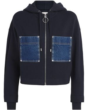 Sandro Zip-Up Hoodie - Blue