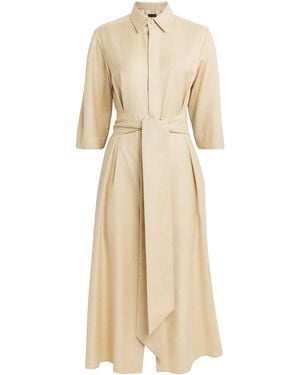 Colombo Cashmere-Silk-Linen Midi Dress - Natural