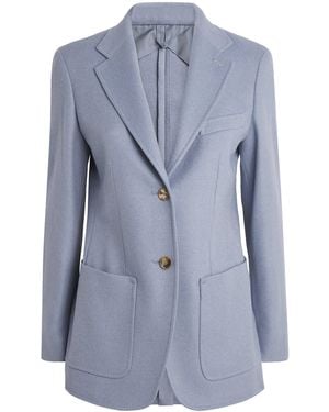 Max Mara Alpaca-Cashmere-Yak Blazer - Blue