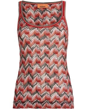 Missoni Swirl Zigzag Tank Top - Red