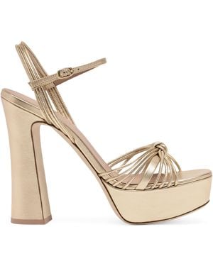 Malone Souliers Metallic Leather Lucille Platform Sandals 125