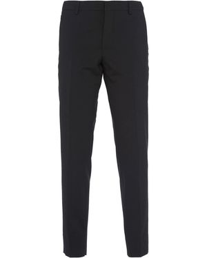 Prada Wool-Blend Trousers - Black