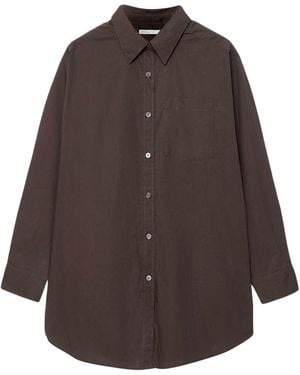 AllSaints Organic Cotton Kaia Oversized Shirt - Brown