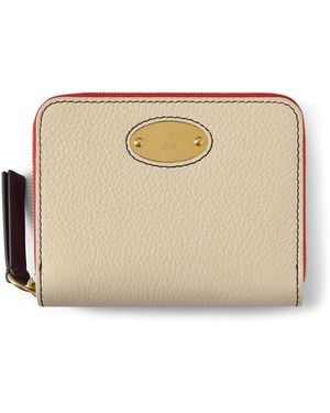 Mulberry Leather Plaque Wallet - Natural
