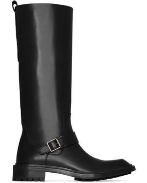 Saint Laurent Leather Vadim High Boots - Black