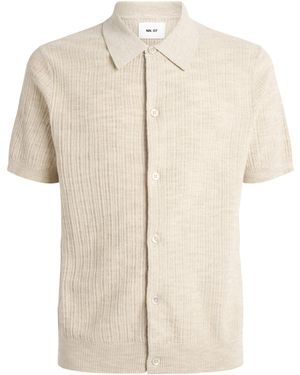 NN07 Organic Cotton Knit Polo Shirt - White