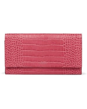Smythson Leather Mara Marshall Travel Wallet - Red