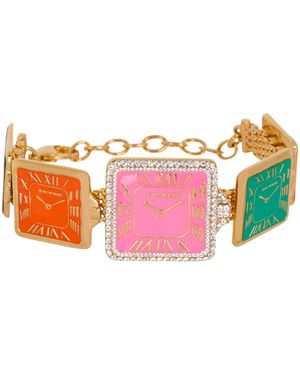 Balmain Watch Face Chain Bracelet - Pink