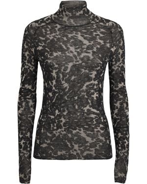 JOSEPH Cashmere Jacquard Cashair Yasmin Jumper - Black