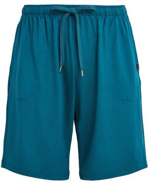Derek Rose Modal-Blend Basel Drawstring Shorts - Blue