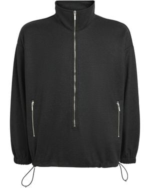 Song For The Mute Fleece High-Neck Pullover Jacket - Black