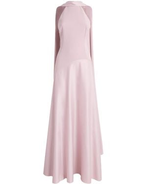 Solace London Draped Cece Gown - Pink