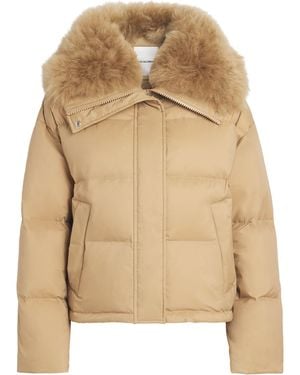 Yves Salomon Down Technical Puffer Jacket - Natural