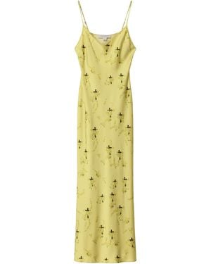 AllSaints Floral Print Bryony Maxi Dress - Metallic