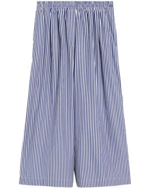 Weekend by Maxmara Stripe Wide-Leg Trousers - Blue