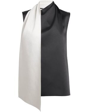 Adam Lippes Scarf-Detail Blouse - Black