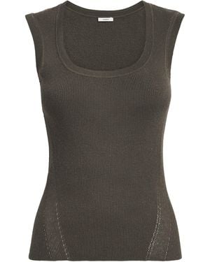 JOSEPH Knit Scoop-Neck Alaoutop - Green