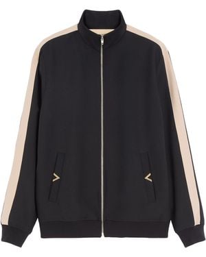 Valentino Garavani Jersey Vgold Track Jacket - Black