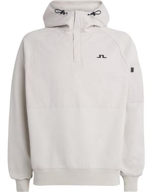 J.Lindeberg Cotton-Blend Mijo Hybrid Hoodie - White