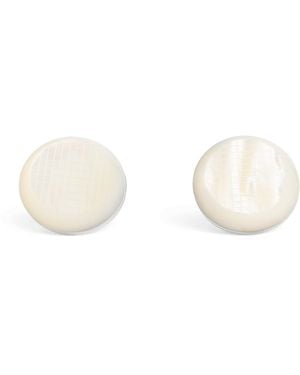 Tateossian Bronze-Plated Woven Mother Of Pearl Cufflinks - White