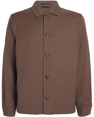 Sunspel Wool Overshirt - Brown
