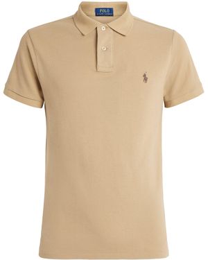 Polo Ralph Lauren Cotton Mesh Slim-Fit Polo Shirt - Natural