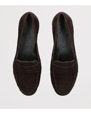 Aeyde Suede Aldous Loafer - Black