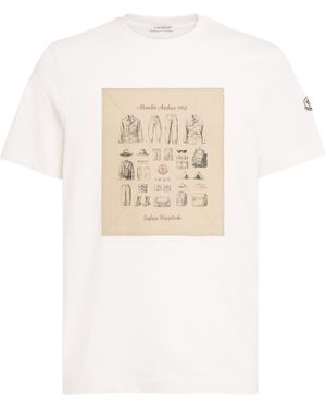 Moncler Cotton Safari Print T-Shirt - White